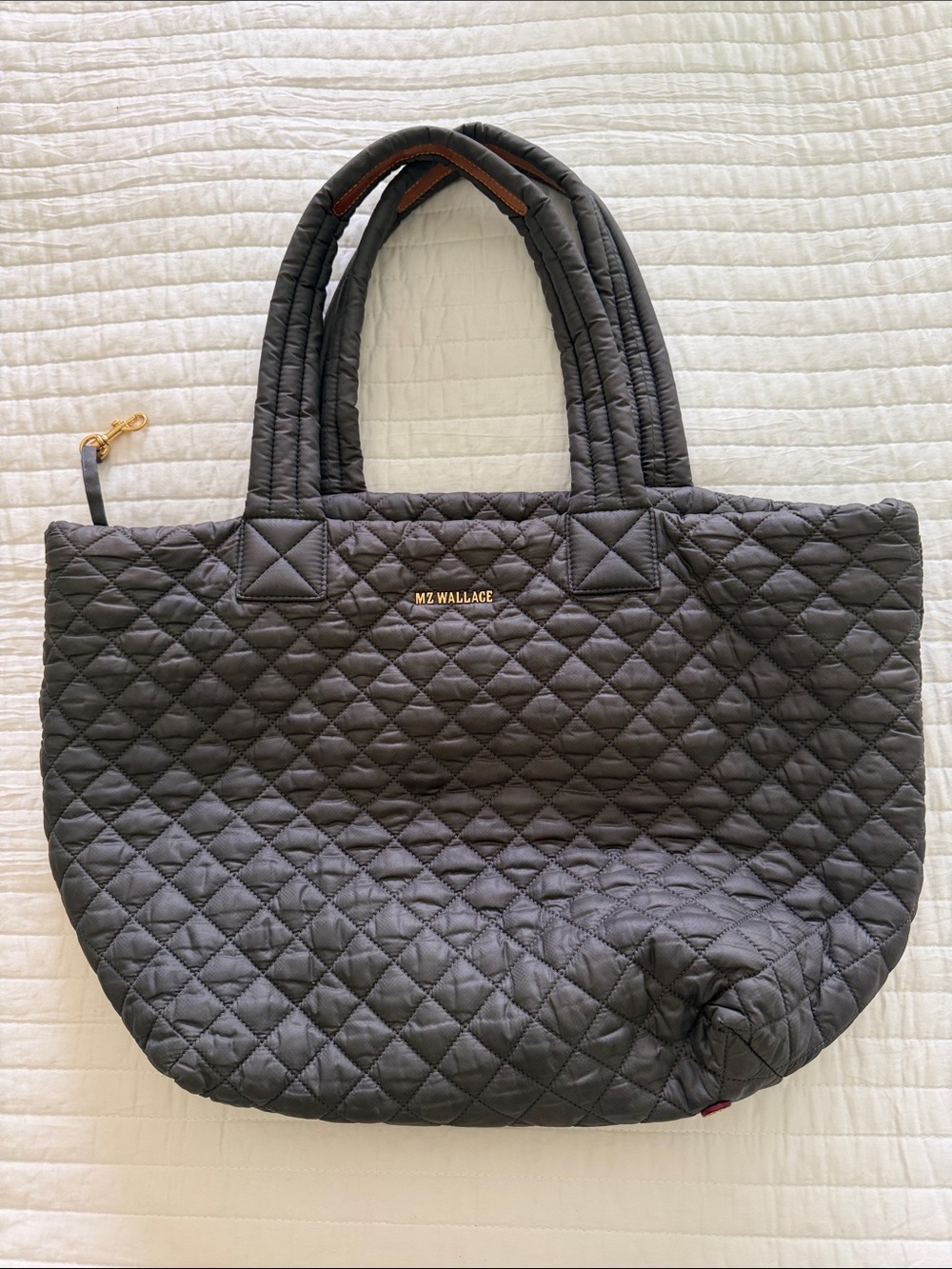 MZ Wallace  Medium Metro Quilted Tote with Gold Hardware